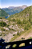 Alta Valle Brembana, Alpi Orobie -  Lago di Pian delle Casere dalla diga dei Laghi Gemelli. 